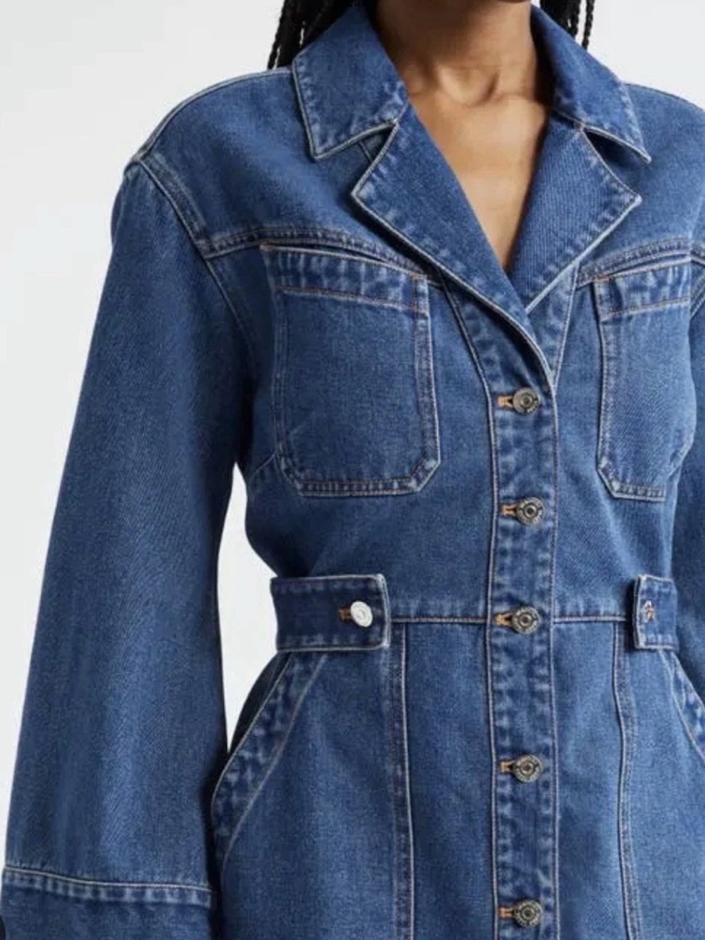 Veronica Beard Mckinley Denim Button-Front Dress - Picture 10 of 11